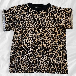 Topshop Leopard Print Tee